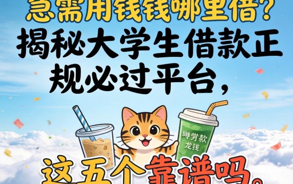 大学生急需用钱哪里借?揭秘大学生借款正规必过平台,这五个靠谱吗?