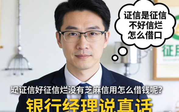 征信黑征信不好征信烂没有芝麻信用怎么借钱呢？银行经理说真话
