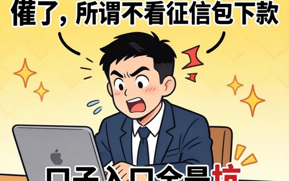 别傻了,所谓不看征信包下款的口子入口全是坑