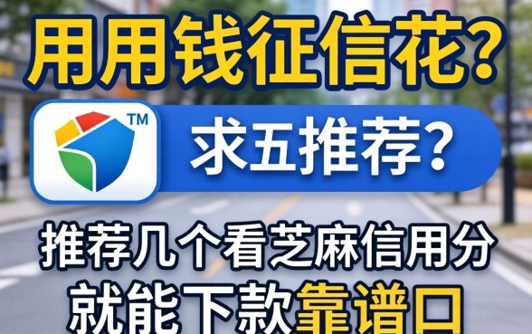 急用钱但征信花？求推荐几个看芝麻信用分就能下款的靠谱口子！