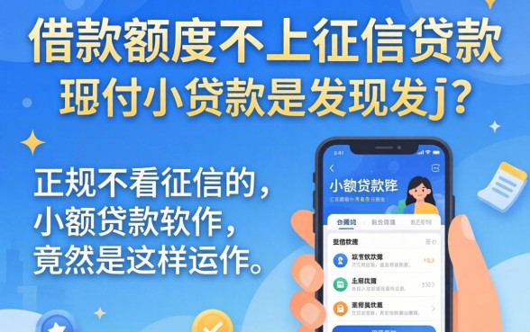 我试了那些借款额度不上征信的贷款，发现正规不看征信的小额贷款软件竟然是这样运作的