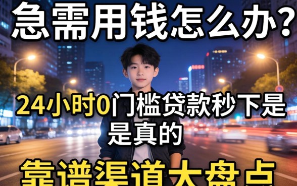 深夜急需用钱怎么办？24小时0门槛贷款秒下是真的吗？靠谱渠道大盘点