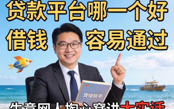 2026网贷款平台哪一个好借钱容易通过?生意人掏心窝讲大实话