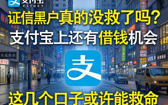 征信黑户真的没救了吗?支付宝上还有借钱机会吗?这几个口子或许能救命