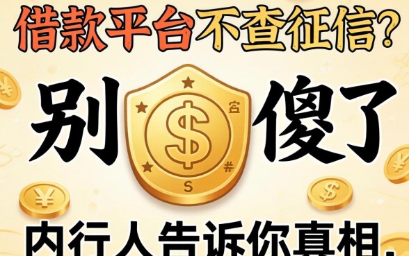 网上借款平台不查征信的？别傻了，内行人告诉你真相