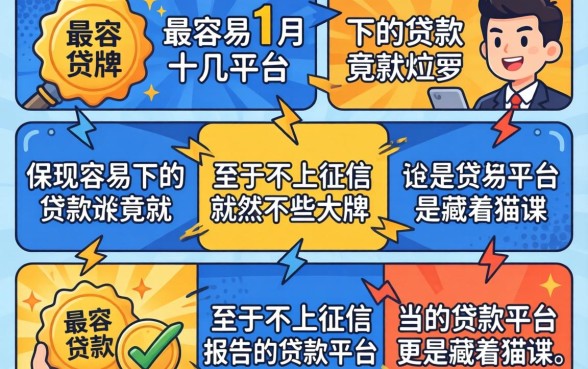 我试了十几个平台,发现2026最容易下的贷款竟然不是那些大牌,至于不上征信报告的贷款平台更是藏着猫腻