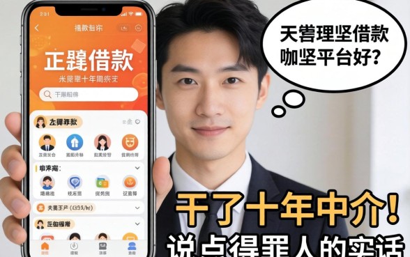 大额借款的哪些平台好？干了十年中介，说点得罪人的实话
