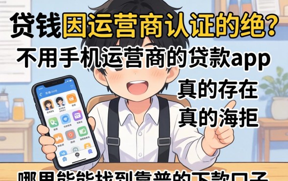 急需用钱却因运营商认证被拒？不用手机运营商的贷款app真的存在吗？哪里能找到靠谱的下款口子？