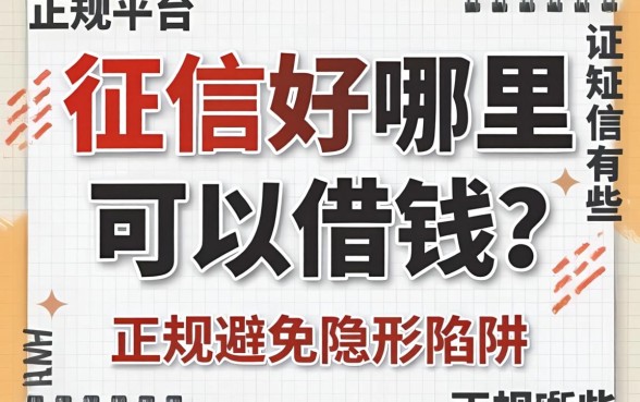 征信好哪里可以借钱？正规平台有哪些，如何避免隐形陷阱？