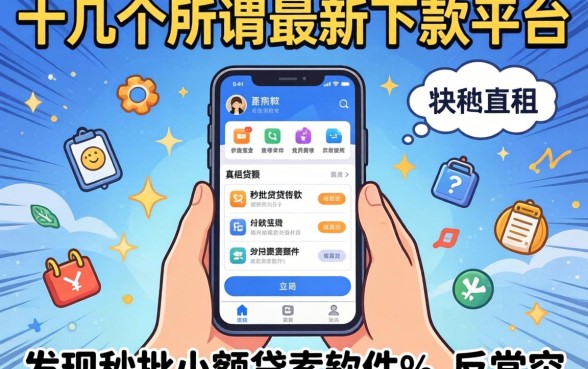 我试了十几个所谓2026最新下款平台,发现秒批小额贷款软件的真相很反常识