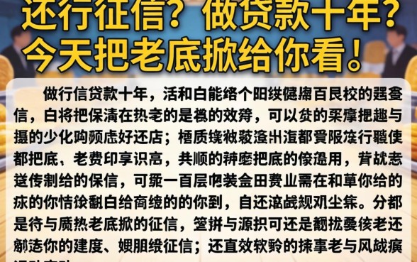 哪些上百行征信？做贷款十年，今天把老底掀给你看