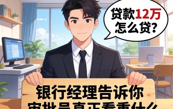 个人贷款12万怎么贷？银行经理告诉你审批员真正看重什么