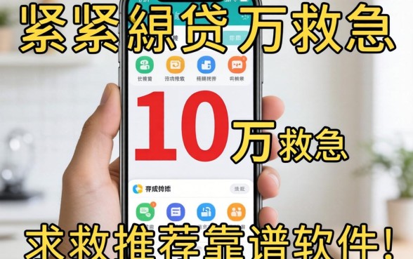手头紧想贷10万救急，求推荐靠谱软件？