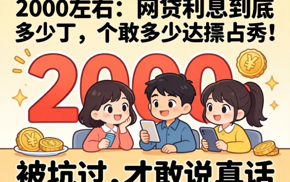能借到2000左右的网贷利息到底多少？被坑过才敢说真话