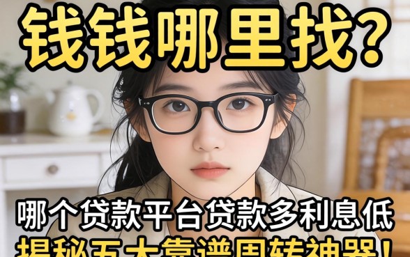 急需用钱哪里找？哪个贷款平台贷款多利息低？揭秘五大靠谱周转神器！