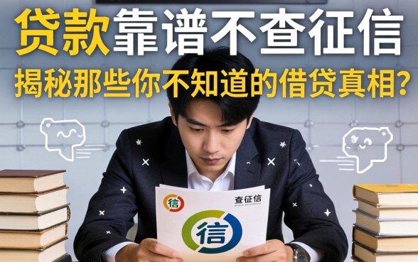 急需用钱却四处碰壁？贷款靠谱不查征信真的存在吗？揭秘那些你不知道的借贷真相