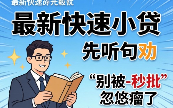 想办最新快速小贷？先听句劝，别被-秒批-忽悠瘸了