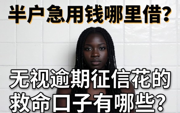 黑户急用钱哪里借？无视逾期征信花的救命口子有哪些？