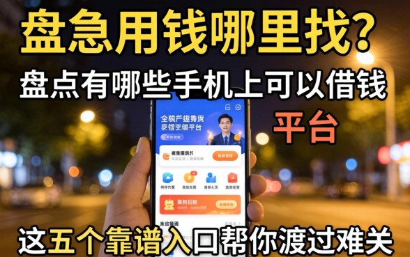 深夜急用钱哪里找？盘点有哪些手机上可以借钱的平台，这五个靠谱入口帮你渡过难关
