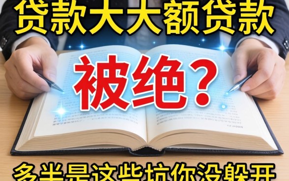 申请个人贷款大额贷款被拒?多半是这些坑你没躲开