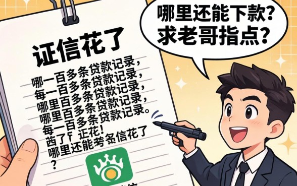 征信花了有一百多条贷款记录，哪里还能下款？求老哥指点！
