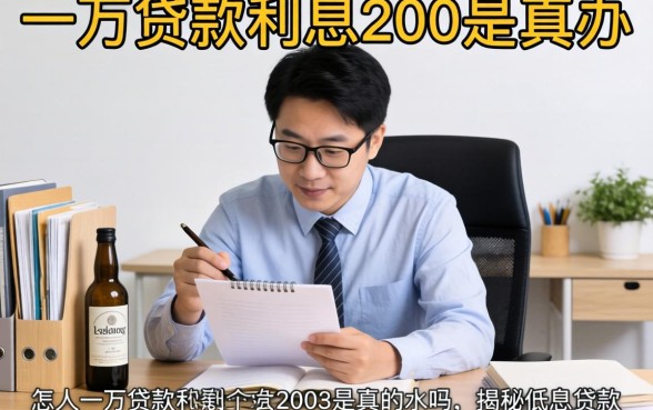 急需用钱怎么办?一万贷款利息200是真的吗?揭秘低息贷款背后的那些坑