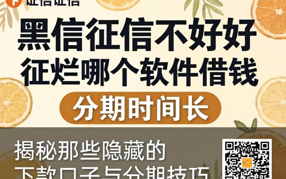 征信黑征信不好征信烂哪个软件借钱分期时间长？揭秘那些隐藏的下款口子与分期技巧
