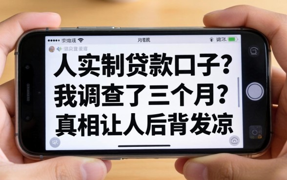 手机不是实名制贷款口子？我调查了三个月，真相让人后背发凉