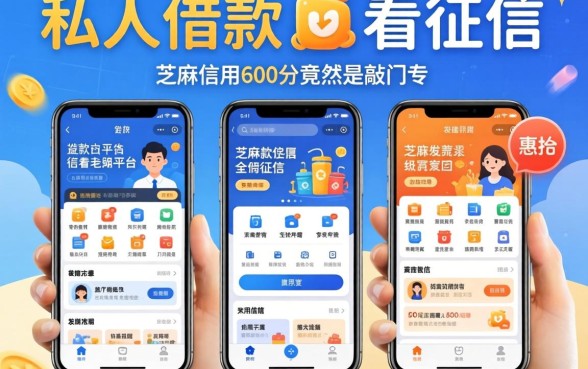 我试了几个私人借款不看征信的平台,发现芝麻信用600分竟然是敲门砖