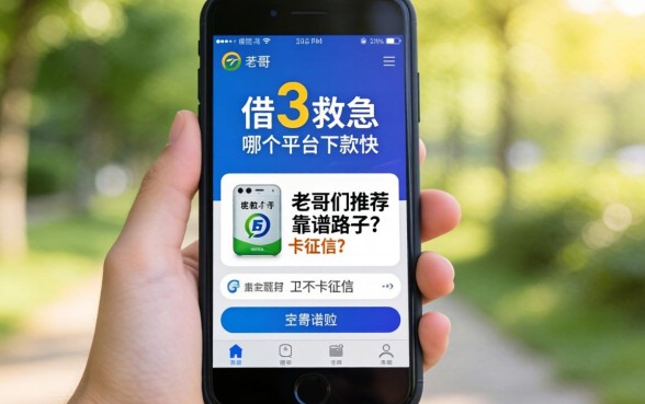 手机上想借3万救急，哪个平台下款快又不卡征信？求老哥们推荐靠谱路子！