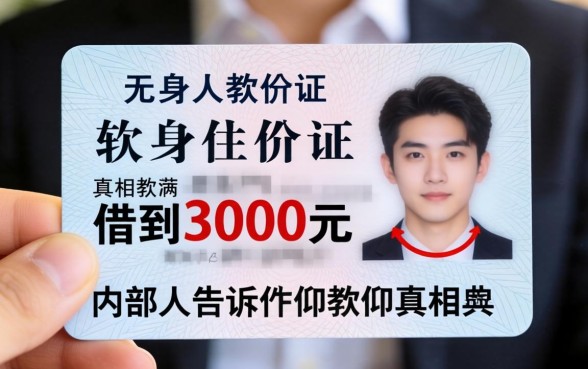 什么软件不用身份证可以借到3000元？内部人告诉你真相