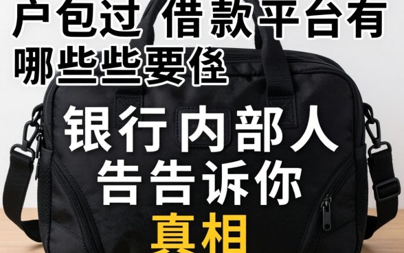 黑户包过借款平台有哪些？银行内部人告诉你真相