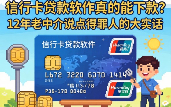 凭银行卡贷款软件真的能下款?12年老中介说点得罪人的大实话
