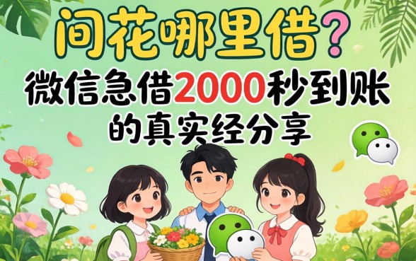 无视网花哪里借？微信急借2000秒到账的真实经历分享
