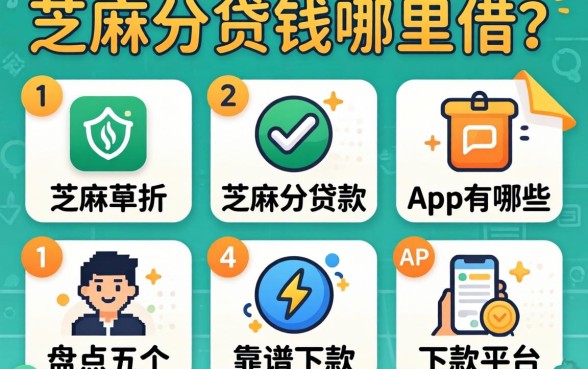 急需用钱哪里借？芝麻分贷款的app有哪些？盘点五个靠谱下款平台