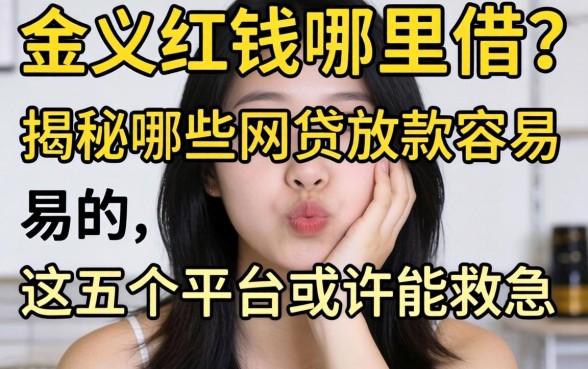 急需用钱哪里借？揭秘哪些网贷放款容易的，这五个平台或许能救急