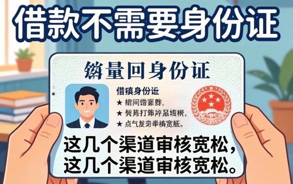 揭秘借款不需要身份证的平台，这几个渠道审核宽松