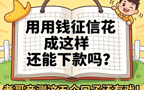 急用钱征信花成这样还能下款吗？老哥亲测这五个口子还有戏！