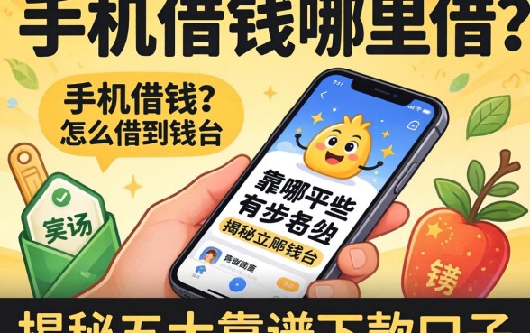 急需用钱哪里借？手机借钱怎么借到钱的平台有哪些？揭秘五大靠谱下款口子