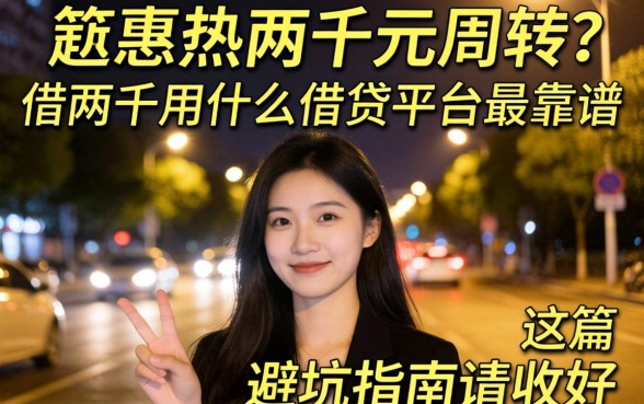 深夜急需两千元周转?借两千用什么借贷平台最靠谱?这篇避坑指南请收好