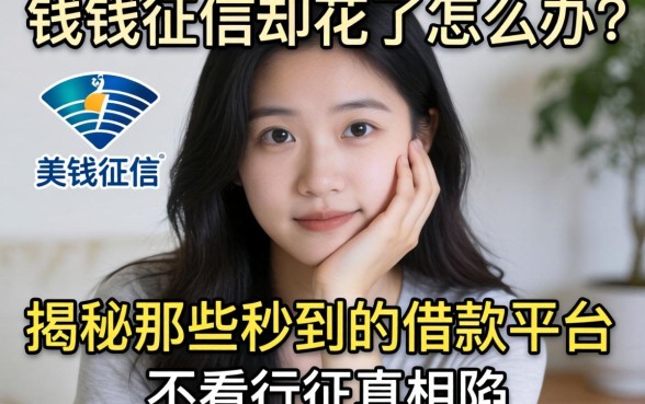 急需用钱征信却花了怎么办？揭秘那些秒到的借款平台不看征信的真相与陷阱