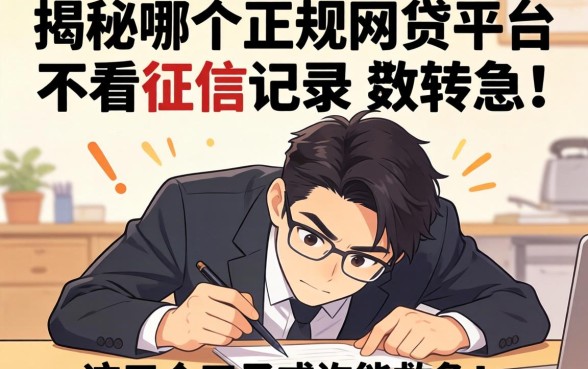 急需资金周转？揭秘哪个正规网贷平台不看征信记录，这五个口子或许能救急！