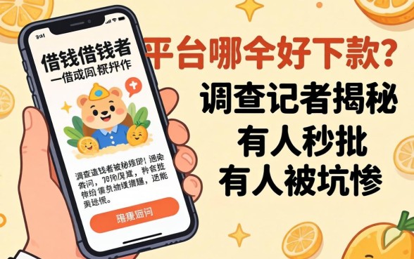 手机借钱的平台哪个好下款？调查记者揭秘：有人秒批有人被坑惨