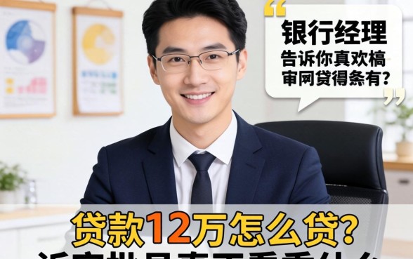 个人贷款12万怎么贷？银行经理告诉你审批员真正看重什么