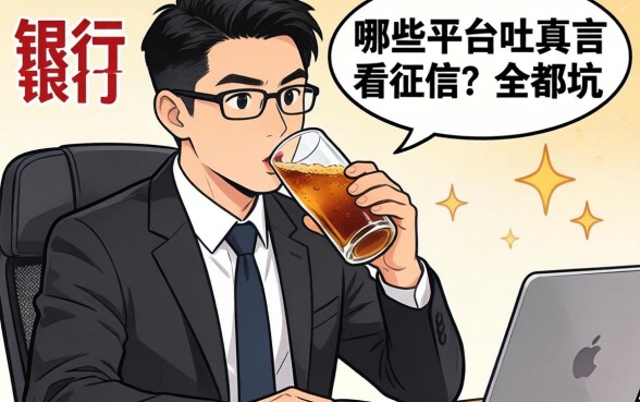 银行经理酒后吐真言：哪些平台不看征信？全是坑