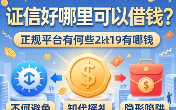 征信好哪里可以借钱？正规平台有哪些，如何避免隐形陷阱？