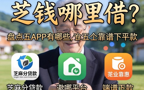 急需用钱哪里借？芝麻分贷款的app有哪些？盘点五个靠谱下款平台