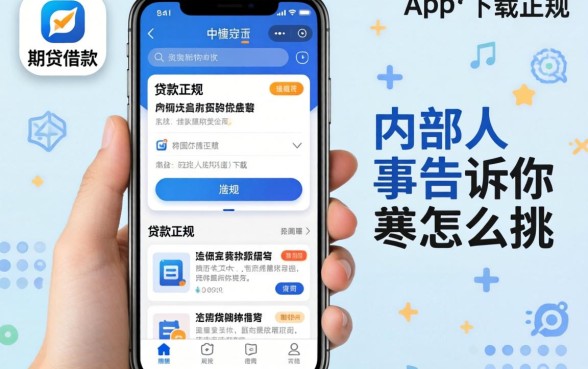 类似信期贷借款app下载一样正规的贷款软件,内部人告诉你怎么挑