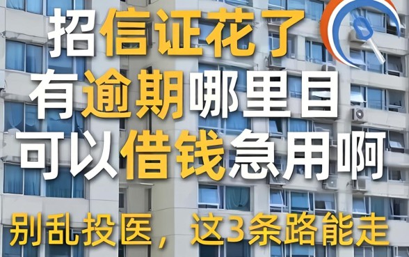 征信花了有逾期哪里可以借钱急用啊?别乱投医,这3条路能走