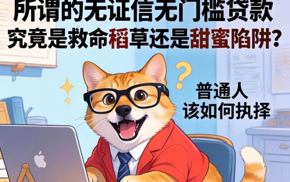 急需用钱却屡屡碰壁?所谓的无征信无门槛贷款究竟是救命稻草还是甜蜜陷阱?普通人该如何抉择?